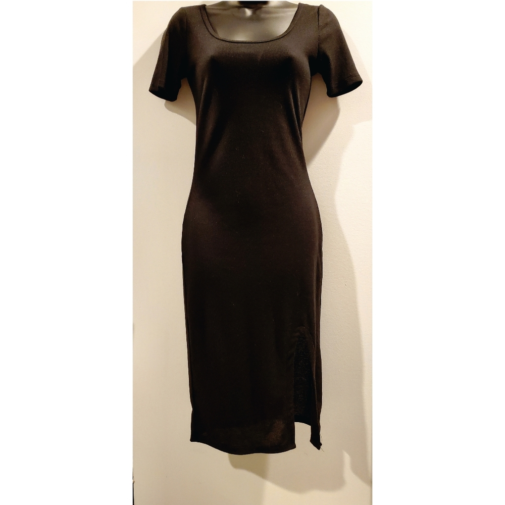 Black Bodycon Midi Dress